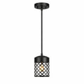 Industrial Black Cage Pendant Light for Warm Ambient Lighting, Adjustable Hanging Design