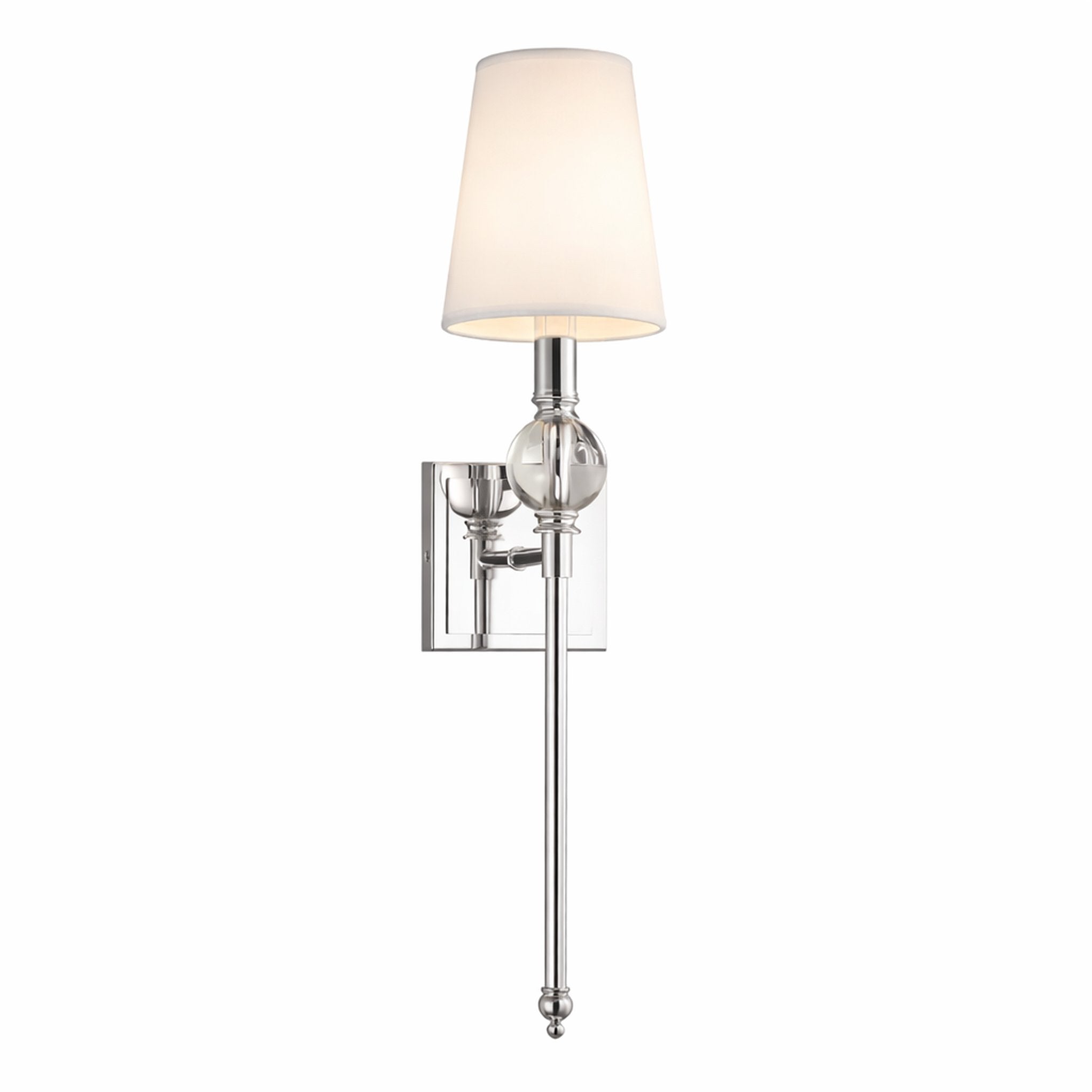 Wall Sconce with Fabric Shade for Warm Ambient Lighting, Slim Black Wall-Mounted Design
