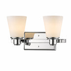 3-Light Bathroom Vanity Light for Even Mirror Illumination, Chrome Finish with Frosted Glass Shades