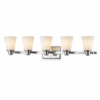 3-Light Bathroom Vanity Light for Even Mirror Illumination, Chrome Finish with Frosted Glass Shades