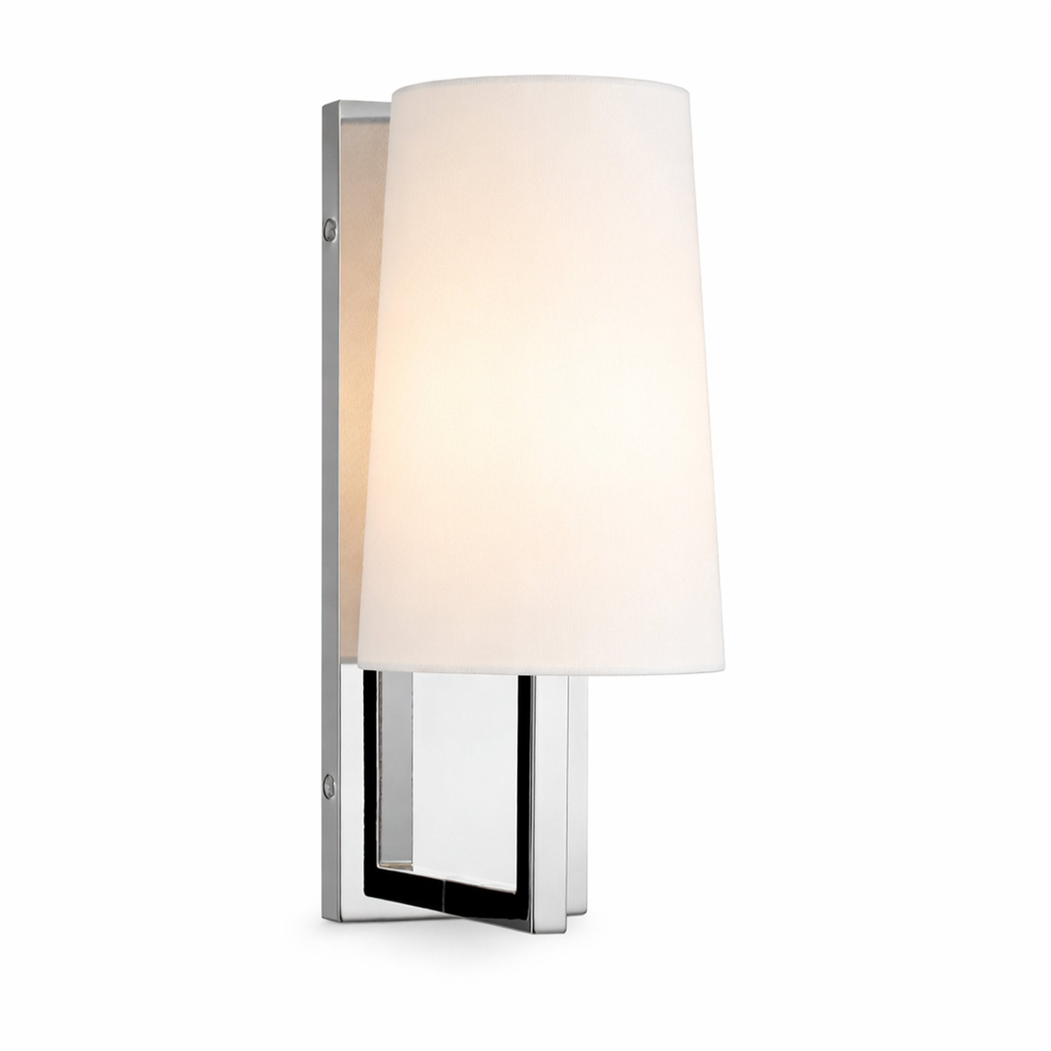 Modern Wall Sconce for Soft Ambient Lighting, Fabric Shade with Slim Metal Mount