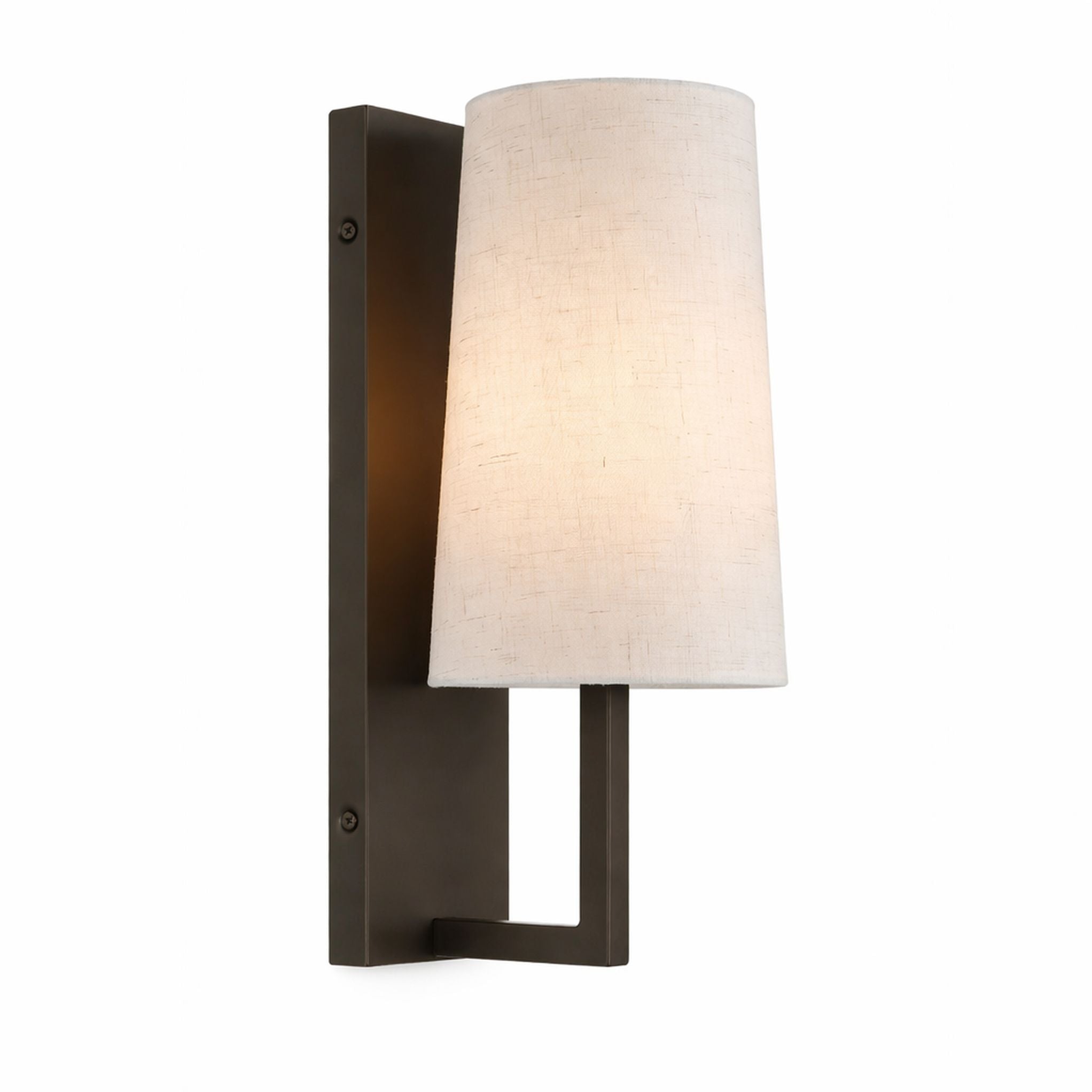Modern Wall Sconce for Soft Ambient Lighting, Fabric Shade with Slim Metal Mount
